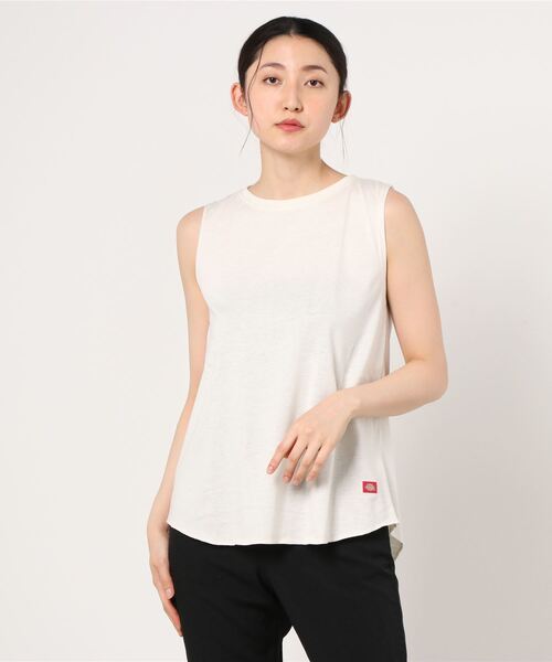Dickies(ディッキーズ)の「Dickies ディッキーズ レイヤードが楽しめるアンサンブル 七分袖Tシャツ(Tシャツ/カットソー・レディース・ブラック/ベージュ/カーキ/オレンジ・フリー)」の5枚目の写真