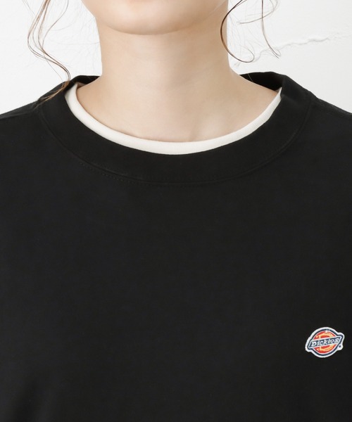 Dickies(ディッキーズ)の「Dickies ディッキーズ レイヤードが楽しめるアンサンブル 七分袖Tシャツ(Tシャツ/カットソー・レディース・ブラック/ベージュ/カーキ/オレンジ・フリー)」の13枚目の写真