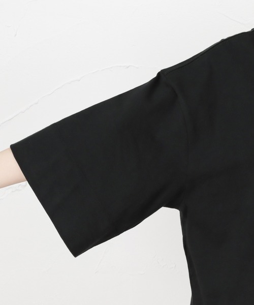 Dickies(ディッキーズ)の「Dickies ディッキーズ レイヤードが楽しめるアンサンブル 七分袖Tシャツ(Tシャツ/カットソー・レディース・ブラック/ベージュ/カーキ/オレンジ・フリー)」の14枚目の写真
