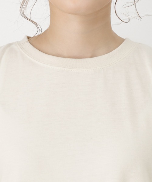 Dickies(ディッキーズ)の「Dickies ディッキーズ レイヤードが楽しめるアンサンブル 七分袖Tシャツ(Tシャツ/カットソー・レディース・ブラック/ベージュ/カーキ/オレンジ・フリー)」の20枚目の写真