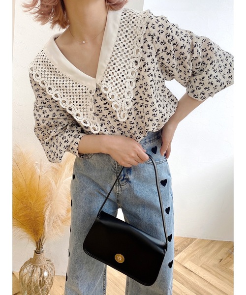 JUMELLE（ジュメロ）の「ブラックフラワーバッグ（ショルダーバッグ・レディース・A・FREE）」の14枚目の写真