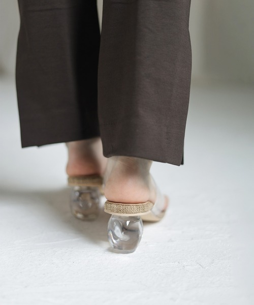 SESTO（セスト）の「サークルクリアヒールのスクエアトゥミュール（サンダル・レディース・ベージュ/ゴールド/アイボリー/ミント・LL/3L/S/M/L）」の14枚目の写真