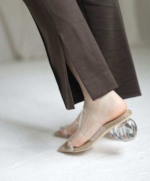 SESTO（セスト）の「サークルクリアヒールのスクエアトゥミュール（サンダル・レディース・ベージュ/ゴールド/アイボリー/ミント・LL/3L/S/M/L）」の15枚目の写真