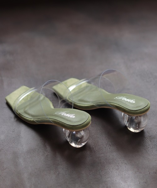 SESTO（セスト）の「サークルクリアヒールのスクエアトゥミュール（サンダル・レディース・ベージュ/ゴールド/アイボリー/ミント・LL/3L/S/M/L）」の19枚目の写真