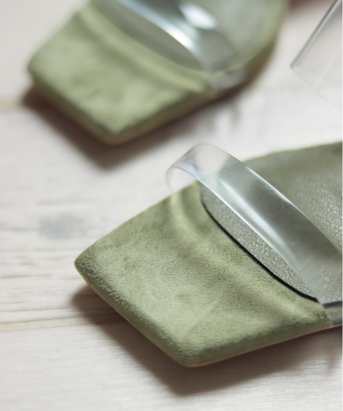 SESTO（セスト）の「サークルクリアヒールのスクエアトゥミュール（サンダル・レディース・ベージュ/ゴールド/アイボリー/ミント・LL/3L/S/M/L）」の22枚目の写真