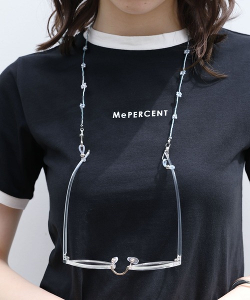 Me%(ミィパーセント)の「タケビーズマルチストラップ(ネックレス・レディース・ホワイト/サックスブルー/ブラック・FREE)」の3枚目の写真
