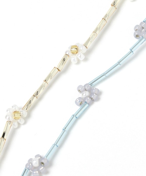 Me%(ミィパーセント)の「タケビーズマルチストラップ(ネックレス・レディース・ホワイト/サックスブルー/ブラック・FREE)」の20枚目の写真