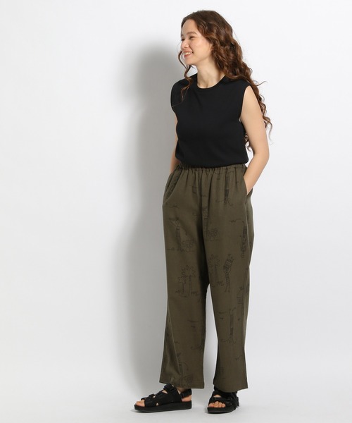 niko and（ニコアンド）の「接触冷感総柄プリントパンツ（その他