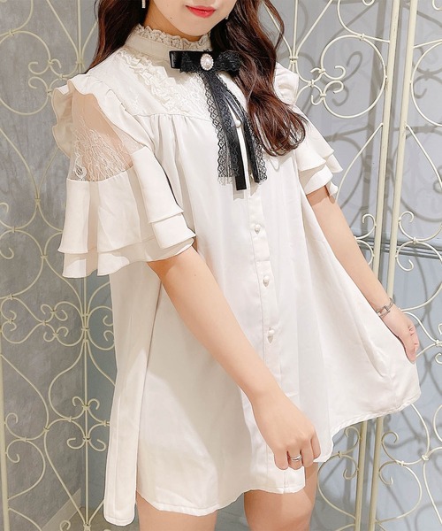ROJITA（ロジータ）の「ラッフルボリューム半袖チュニック（シャツ
