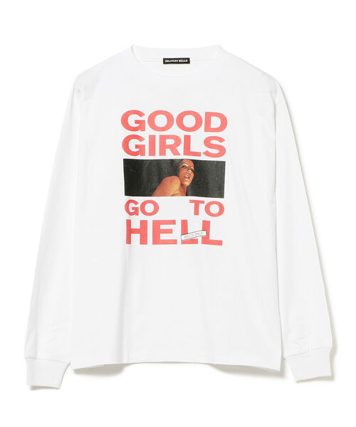 Delivery Hells(デリバリーヘルズ)の「Delivery Hells / 地獄 ロングスリーブ Tシャツ(Tシャツ/カットソー・メンズ・ホワイト/ブラック・MEDIUM/X-LARGE/LARGE)」の3枚目の写真