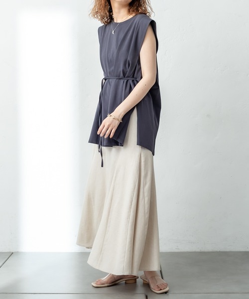 mystic(ミスティック)の「パネルマーメイドスカート(スカート・レディース・チャコールグレー/アイボリー・1/2)」の5枚目の写真