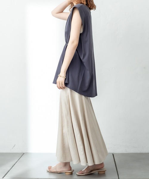 mystic(ミスティック)の「パネルマーメイドスカート(スカート・レディース・チャコールグレー/アイボリー・1/2)」の6枚目の写真