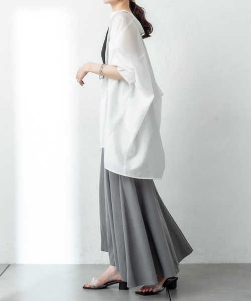 mystic(ミスティック)の「パネルマーメイドスカート(スカート・レディース・チャコールグレー/アイボリー・1/2)」の12枚目の写真