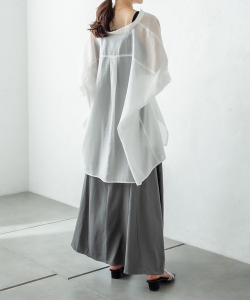 mystic(ミスティック)の「パネルマーメイドスカート(スカート・レディース・チャコールグレー/アイボリー・1/2)」の15枚目の写真