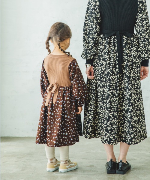 pairmanon（ペアマノン）の「【ママとおそろい】小花柄ドッキング