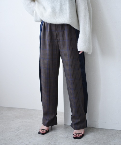 Eimee Law(エイミーロウ)の「サイドパイピングチェックPT(その他パンツ・レディース・グレー/ブラウン・38)」の22枚目の写真