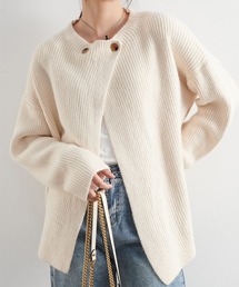 フロントボタンニットカーディガン