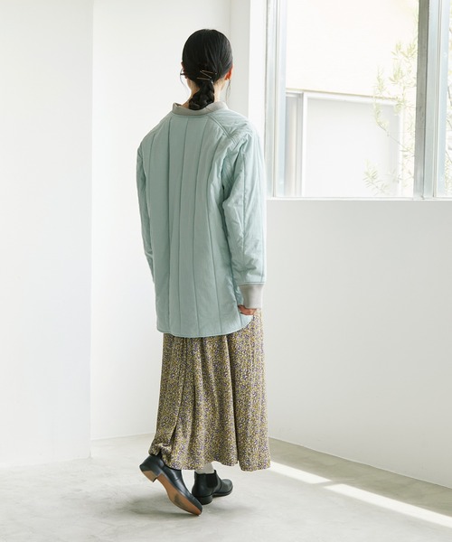 cardo fabrica（カルドファブリカ）の「100/2ブロード エボダウンキルティングジャケット（ブルゾン・レディース・ブルー/ミント/キナリ・FREE）」の11枚目の写真