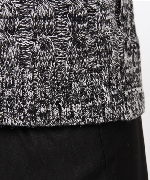 DISCOAT（ディスコート）の「【Discoat】配色ケーブルプルオーバー（ニット/セーター・レディース・オフホワイト/キャメル/グレー・ﾌﾘ-）」の10枚目の写真