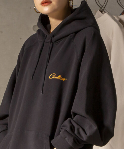 PENDLETON（ペンドルトン）の「【PENDLETON/ペンドルトン】バックプリント フーディ ラグラン プルオーバー パーカー 1475-5006（パーカー・メンズ・ブラック/キャメル/アイボリー・MEDIUM/LARGE）」の17枚目の写真