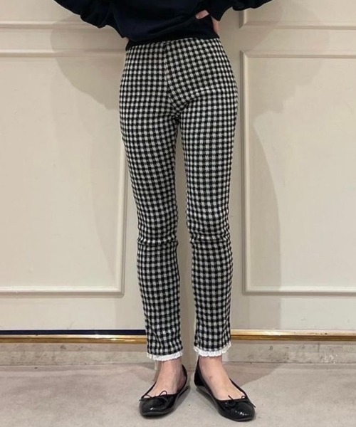 epine（エピヌ）の「lace frill check long pants（その他パンツ