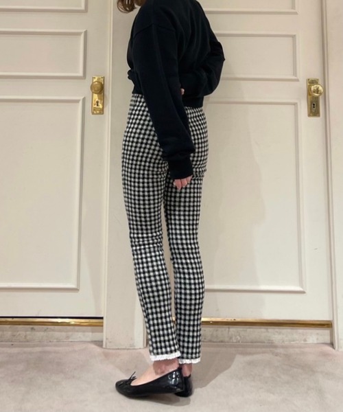 epine（エピヌ）の「lace frill check long pants（その他パンツ