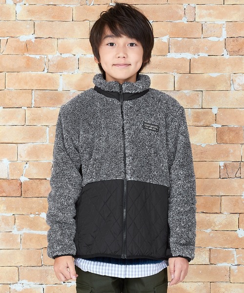 KRIFF MAYER Kid's Collection（クリフメイヤーキッズコレクション）の「モコキルトJK（ブルゾン・キッズ・グレー/カーキ/ブラック/ブラウン・160/140/150/130/120/170）」の3枚目の写真