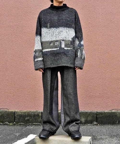 SHINYA KOZUKA ツイード風 ストレートパンツ SHINYA KOZUKA ツイード風 ストレートパンツ 2023AW