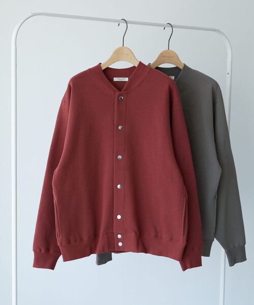 FREAK'S STORE(フリークスストア)の「▽【WEB限定】ヘビーウェイト裏起毛スナップカーディガン(スウェット・レディース・ライトグレー/ブラック/グレー/レッド/ブルー/ナチュラル/イエロー/ラベンダー/サックスブルー・フリ-)」の9枚目の写真