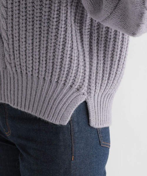 Andemiu（アンデミュウ）の「ショートケーブルニット227895（ニット/セーター・レディース・オフホワイト/ブルー/ボルドー・FREE）」の20枚目の写真