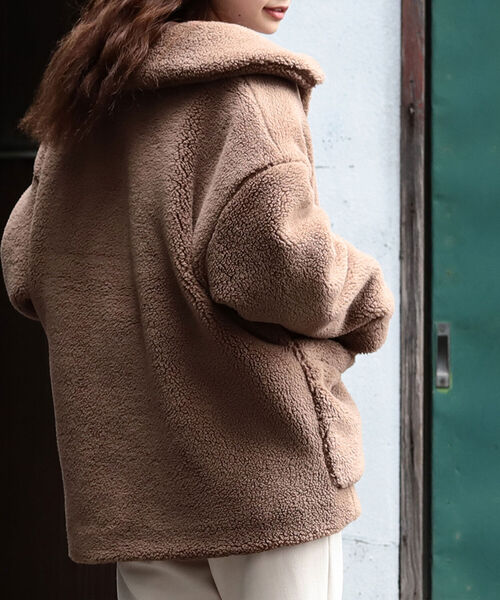 BeAMS DOT(ビームスドット)の「【WEB限定】BeAMS DOT / 襟付き ビッグボアジャケット(ブルゾン・レディース・ホワイト系その他5/ブラウン系その他4・FREE)」の19枚目の写真