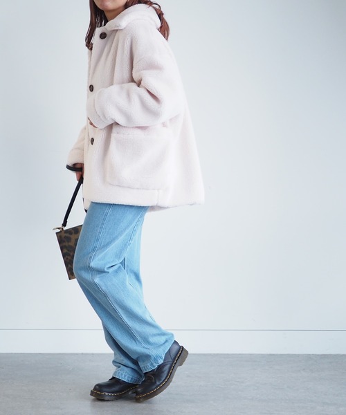 BeAMS DOT(ビームスドット)の「【WEB限定】BeAMS DOT / 襟付き ビッグボアジャケット(ブルゾン・レディース・ホワイト系その他5/ブラウン系その他4・FREE)」の22枚目の写真