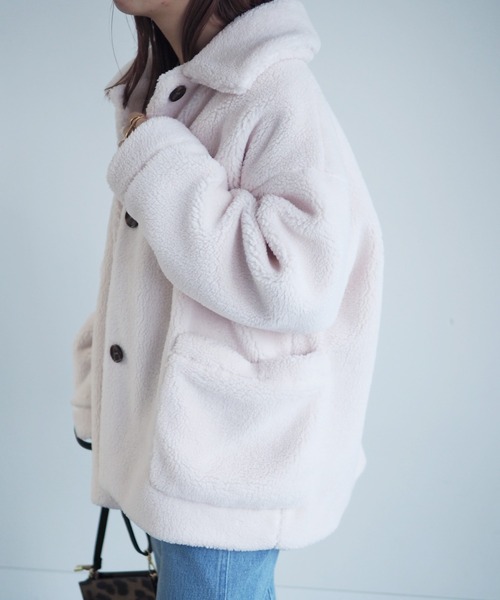 BeAMS DOT(ビームスドット)の「【WEB限定】BeAMS DOT / 襟付き ビッグボアジャケット(ブルゾン・レディース・ホワイト系その他5/ブラウン系その他4・FREE)」の21枚目の写真