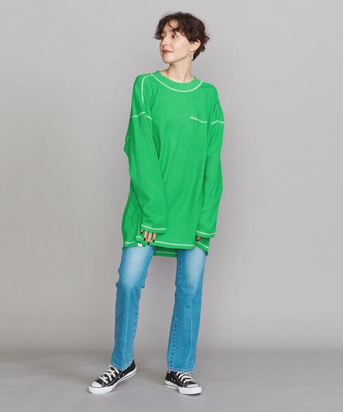 TheOpen Product（ザオープンプロダクト）の「＜TheOpen Product＞ステッチロングスリーブカットソー（Tシャツ/カットソー・レディース・ホワイト/ケリー・FREE）」の5枚目の写真