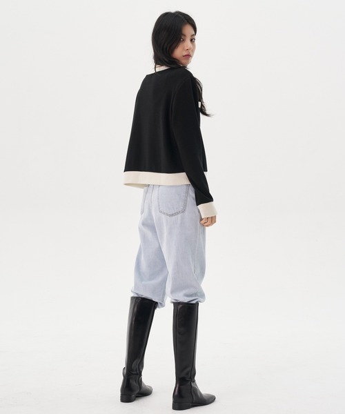 FEKETE（フェケテ）の「FEKETE MADE BICOLOR CHIC CARDIGAN（カーディガン/ボレロ・レディース・ホワイト/ブラック・FREE）」の13枚目の写真