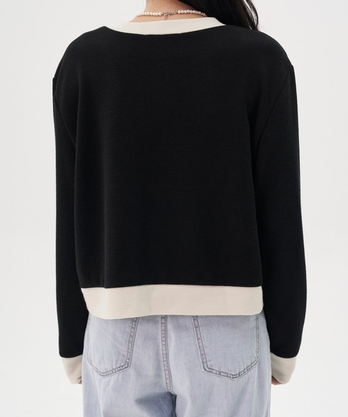 FEKETE（フェケテ）の「FEKETE MADE BICOLOR CHIC CARDIGAN（カーディガン/ボレロ・レディース・ホワイト/ブラック・FREE）」の7枚目の写真