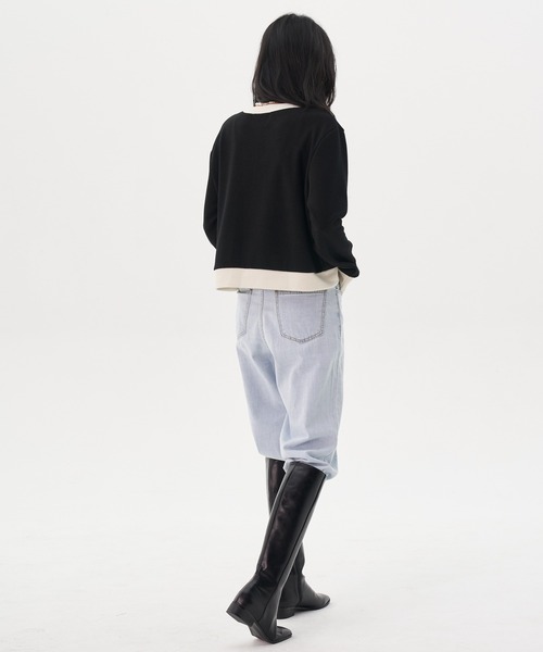 FEKETE（フェケテ）の「FEKETE MADE BICOLOR CHIC CARDIGAN（カーディガン/ボレロ・レディース・ホワイト/ブラック・FREE）」の12枚目の写真