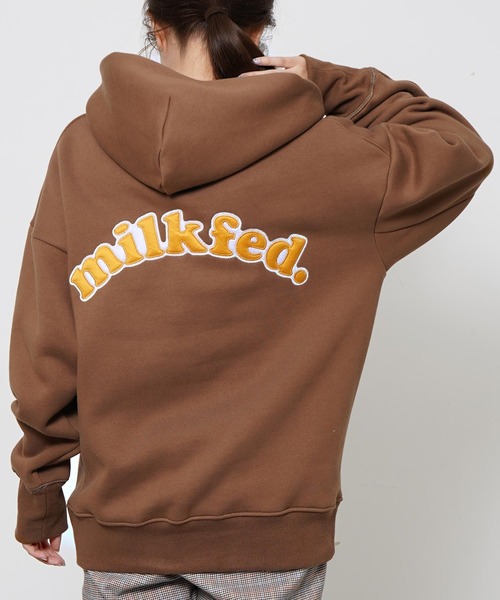 MILKFED. ブラウン フルジップパーカーone size MILKFED. ブラウン フルジップパーカーone size