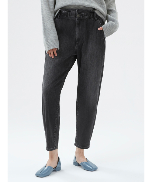 ペーパーバッグウエスト ウォッシュドデニム ジーンズ GAP（ギャップ）の「ペーパーバッグデニム - ウォッシュド
