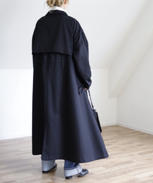 UNFIELD（アンフィールド）の「【UNFIELD スタンドカラーBigトレンチ】（トレンチコート・レディース・ブラック/ベージュ/ライトベージュ・FREE）」の15枚目の写真