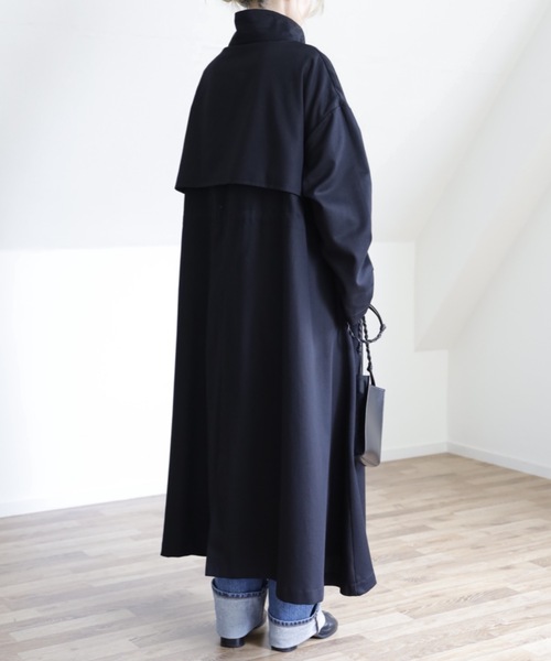 UNFIELD（アンフィールド）の「【UNFIELD スタンドカラーBigトレンチ】（トレンチコート・レディース・ブラック/ベージュ/ライトベージュ・FREE）」の19枚目の写真