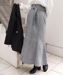 one after another NICE CLAUP | ハイウエストでスタイルアップ!素敵なシルエットのベルト付きマーメイドスカート(スカート)