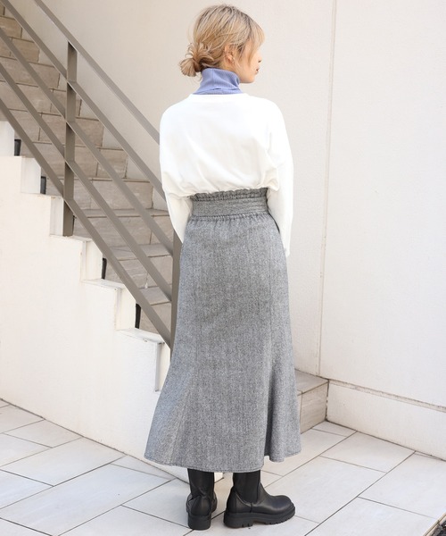 one after another NICE CLAUP(ワンアフターアナザーナイスクラップ)の「ハイウエストベルト付きマーメイドスカート(スカート・レディース・ブラック/ブラック系その他/ブラウン系その他/グリーン・SMALL/MEDIUM)」の12枚目の写真