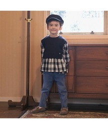 petit main | レースアップデニムストレッチパンツ(デニムパンツ)