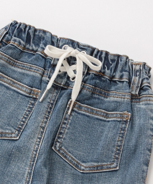 petit main（プティマイン）の「レースアップデニムストレッチパンツ（デニムパンツ・キッズ・ブルー/ネイビー・100cm/90cm/110cm/130cm/120cm/80ｃｍ）」の8枚目の写真