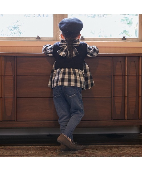 petit main（プティマイン）の「レースアップデニムストレッチパンツ（デニムパンツ・キッズ・ブルー/ネイビー・100cm/90cm/110cm/130cm/120cm/80ｃｍ）」の19枚目の写真