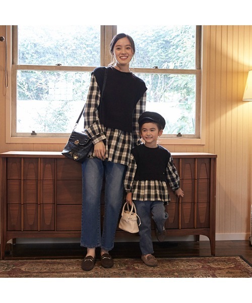 petit main（プティマイン）の「レースアップデニムストレッチパンツ（デニムパンツ・キッズ・ブルー/ネイビー・100cm/90cm/110cm/130cm/120cm/80ｃｍ）」の18枚目の写真