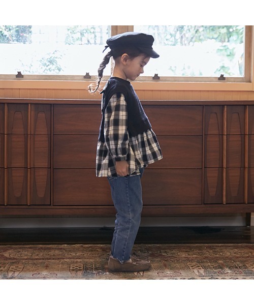 petit main（プティマイン）の「レースアップデニムストレッチパンツ（デニムパンツ・キッズ・ブルー/ネイビー・100cm/90cm/110cm/130cm/120cm/80ｃｍ）」の20枚目の写真