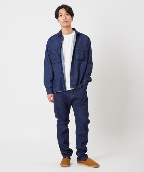 Arnold Palmer(アーノルドパーマー)の「エイジングデニム CPOシャツジャケット(デニムジャケット・メンズ・ダークインディゴブルー・M/L/LL)」の3枚目の写真