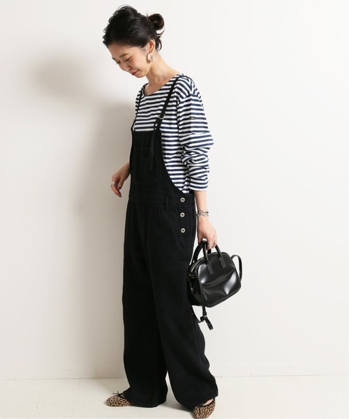 SLOBE IENA（スローブイエナ）の「LE DENIM オーバーオール 【洗濯機使用可能】◆（サロペット/オーバーオール・レディース・ブラック・38/36）」の18枚目の写真